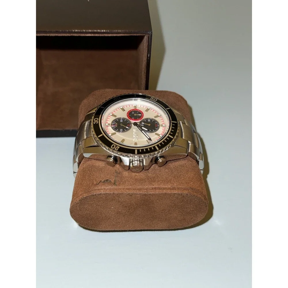 Michael Kors MK8290 Dylan Silver Tone Chronograph Men's Watch with Box & Links